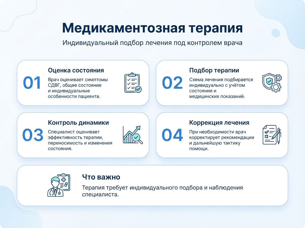 Лечение СДВГ в Актаныше у детей и взрослыхинфографика